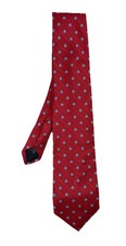 BROOKS BROTHERS STAIN RESISTANT men  s Silk Floral Tie In Red M.i.italy EX.CON