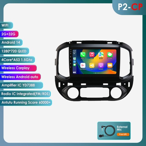 Android 13 CarPlay 2+32GB AUX Car Stereo Radio GPS Navi For GMC Canyon 2015-2020