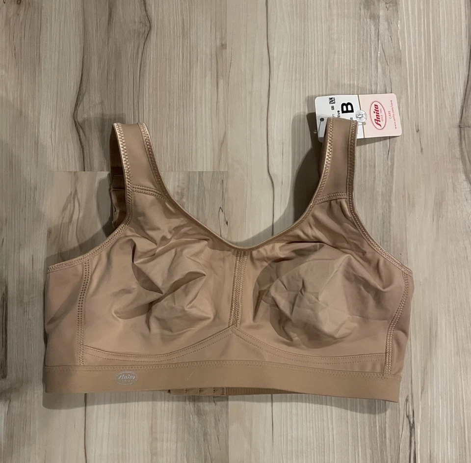 Sujetador deportivo inalámbrico Anita Vivana Active Mastectomía talla 38B en arena profunda Foto 3 de 4