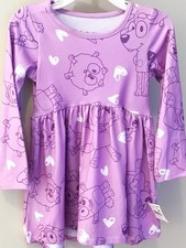 New POM POM Bluey Bingo Spring Dress Girls 2T Disney+ Super Soft Purple Gown NWT