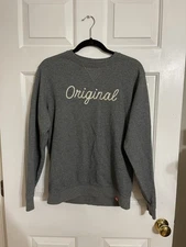 Chick Fil A Original Script Gray Crewneck Longsleeve Pullover Unisex Size M
