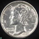 1929-D Mercury  Dime - About Uncirculated Details
