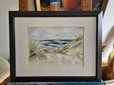 Original  Aquarell  Dünenlandschaft von B. S...