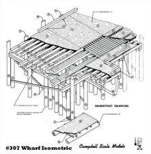 Campbell Scale Models 307 HO Scale Wharf Craftsman Building Kit