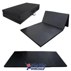 Black Thick Foam Folding 4 Panel Gymnastics Gym Mat Exercise Fitness Yoga
