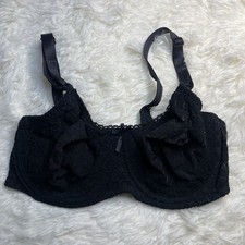 Vintage Bali Bra 36c Black Lace Underwire 90s Y2K Lingerie FAIR Condition