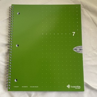 Livescribe Notebook College Ruled Sealed One Subject Dot Paper #6 8 3 notebooks