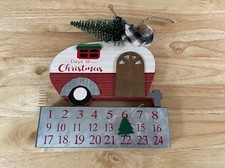 Camper RV Magnetic Advent Calendar Christmas Countdown Trailer Decor