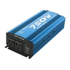 750W Modified Sine Wave Power Inverter DC 12V to AC 110V, Peak 1500 750W-Blue