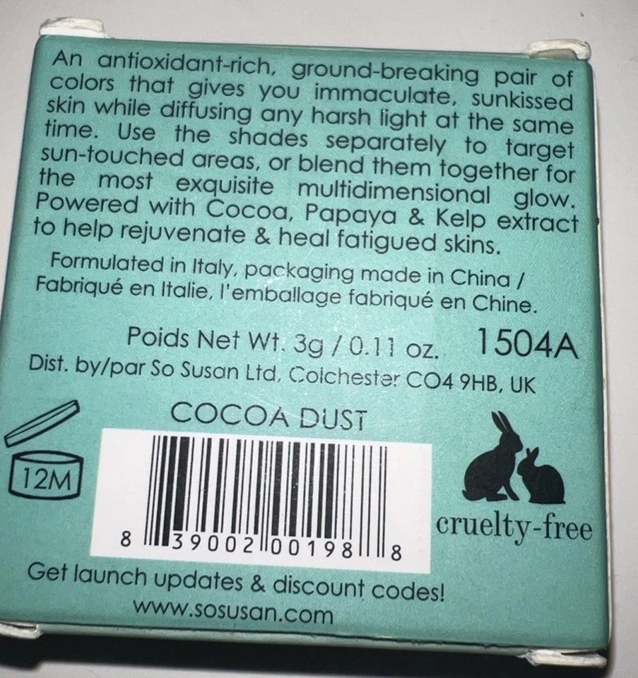 Cocoa Dust So Susan Light Diffuser Illuminator Bronzer Duo Mirrored 3g/0.11oz - Image 4 of 4