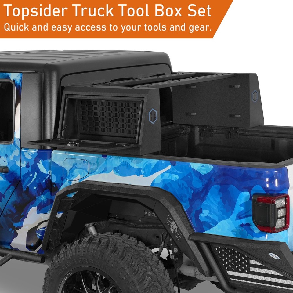 Bed Rack Tools Pickup Topsider Truck Trunk Bed Rack Tool Box Lockable Storage Box ...