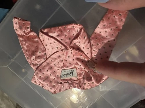 VINTAGE BARBIE MIX & MATCH PAK PINK SATIN BOLERO JACKET WITH GLITTER