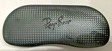 Authentic Ray-Ban Sunglasses Hard Case-Black Leather/Gray Felt Lining
