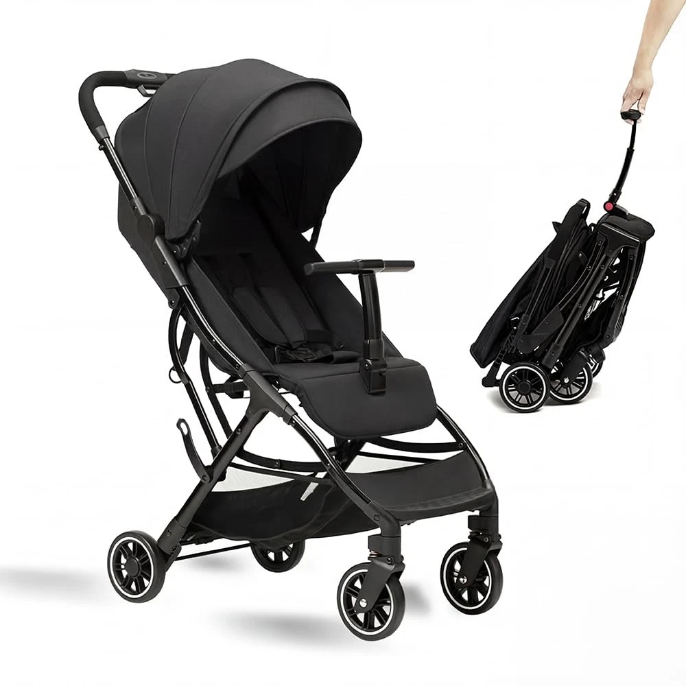 Portable Lightweight Umbrella Stroller with Automatic Fold & Sun Canopy