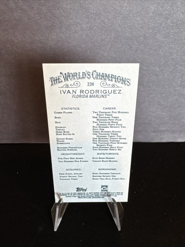 2024 Topps Allen & Ginter X-Mini-Ivan Rodriguez #234 - Picture 2 of 2