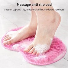 Shower Foot Scrubber Mat Back Washer Exfoliating Bath Wash Pad Wall Mounted Slip