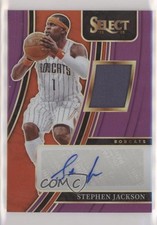 2021-22 Panini Select Memorabilia Purple Prizm 75/99 Stephen Jackson Auto 1u6