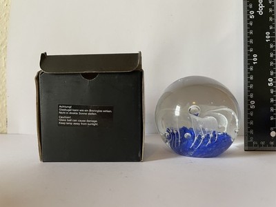 Extrem seltener LED LENSER runder Kunstglas Briefbeschwerer verpackt Optoelektronik schick