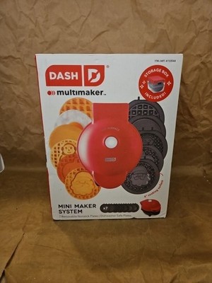 Dash MultiMaker  Mini System Holiday Waffle Maker with 7 Removable Plates-NEW