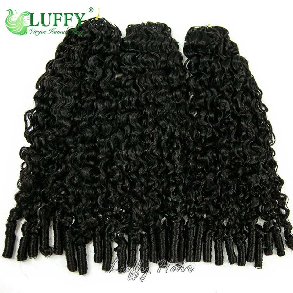 Curly Crochet Human Hair Pre-Separated Curly Crochet Braiding Hair Extensions - Image 2 of 4