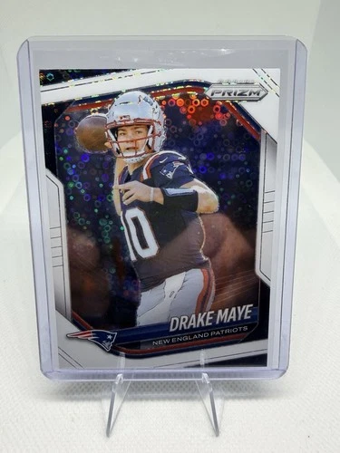 2025 Panini Prizm Drake Maye #165 White Disco Patriots