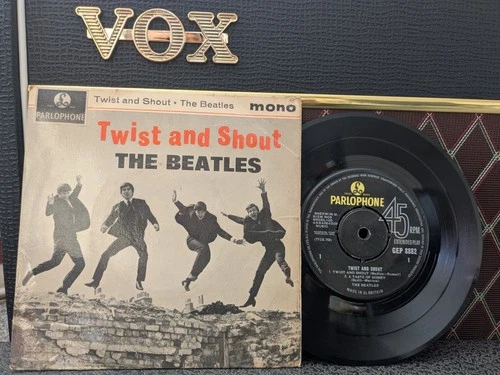 THE BEATLES - TWIST AND SHOUT - 1N/2N UK 1963 1st Press 7" VINYL MONO EP EX/EX