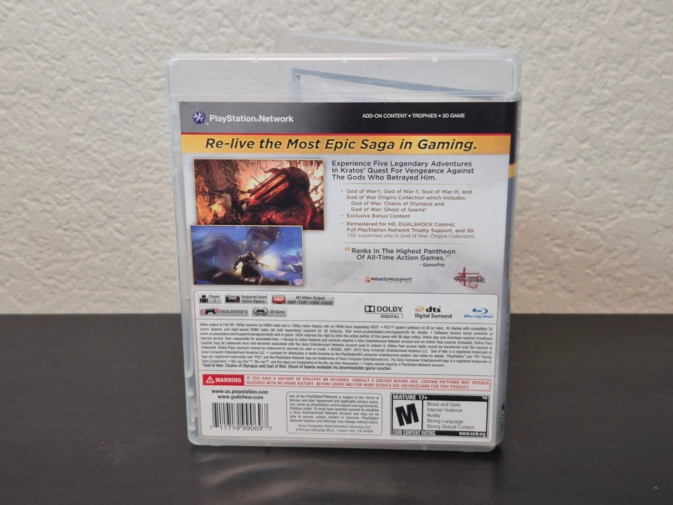 PS3 God of War Saga Complete CIB 2-Disc Collection 2012 Mint Discs - Image 4 of 4
