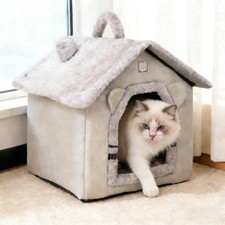 Indoor Cat House, Dog Tent for Indoor, Covered Dog Bed Pet House with Non-Sli...