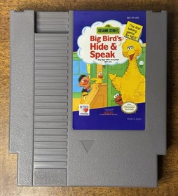 Sesame Street Big Bird's Hide & Speak NES Nintendo Complete CIB W/Manual Tested