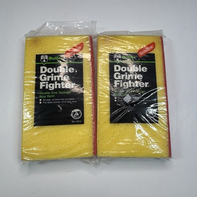 #ad 2 Vtg BUTLER Double Grime Fighter Sponge Mop Refill 2414 Suburbanite 1010 amp; 1414 $18.00
