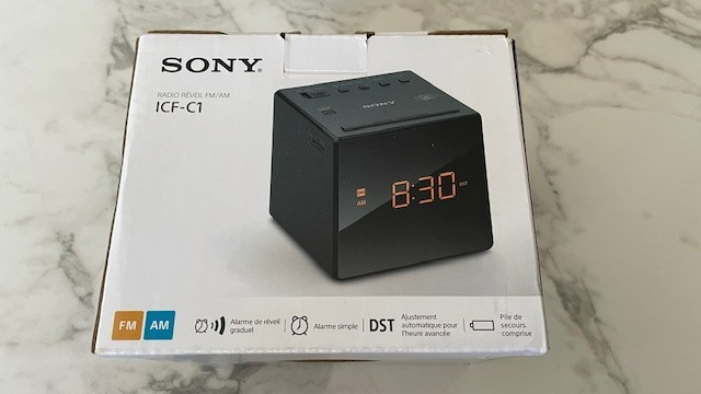 Sony Alarm FM/AM Clock Radio ICF-C1 Black –Free Shipping