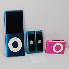 Lot Of 4 Apple iPods Nano 4th Generation 8GB A1285  3 Shuffles Read 