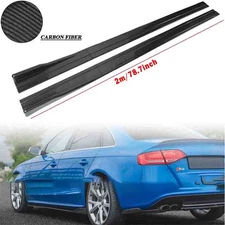 For AUDI A4/S4 B8 8T Carbon Fiber Side Skirt Extension Rocker Splitter Panel Lip