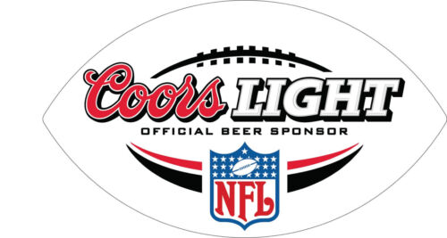 COORS LIGHT NFL  Sticker Decal *DIFFERENT SIZES* Beer Car Bumper Bar Window Wall - Afbeelding 1 van 1
