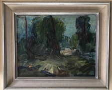 QUADRO ERRICO PLACIDO - PAESAGGIO-DIPINTO A OLIO SU TAVOLA