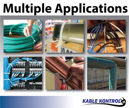 Kable Kontrol Natural/White Zip Ties - Self-Locking - 4" to 60" Inch Long - Picture 4 of 36