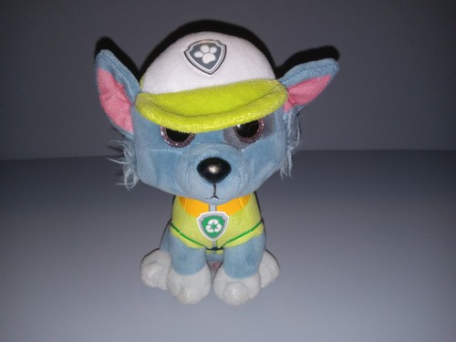Peluche Ty Beanie Boos Paw Patrol Rocky 6" pollici Nickelodeon cucciolo cane - Foto 2 di 8