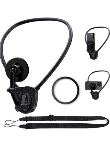 Strong Magnetic Neck Mount Holder Silicone For iPhone SAMSUNG POV Cell Phone