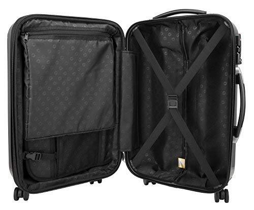 Alex Handgepäck mit Laptopfach Hartschalen Trolley Roll-Reisekoffer 4 Doppel-... - Bild 5 von 9