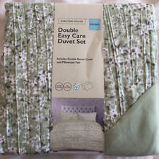 GREEN DITSY DOUBLE Duvet Cover & Pillowcases Set EasyCare Floral Light BRAND NEW