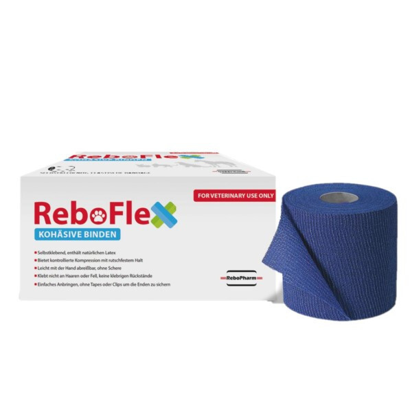 ReboFlex elastische kohäsive Binde Haftbandage 5 x 10cm breit Verband bunt