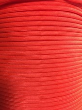 Orange 550 Paracord Type III 7 Strand Parachute Cord 10 25 50 100 Ft - USA Made
