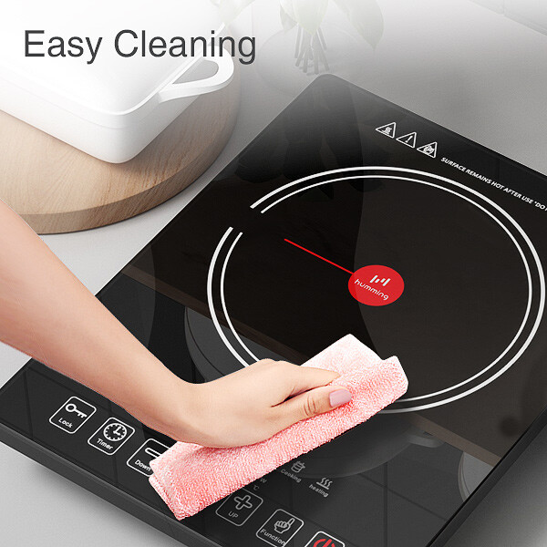 Portable Electric Stove Top One Burner Electric Cooktop Hot Plate Touch