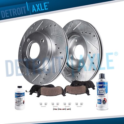 294mm Front Drilled Disc Rotors Ceramic Brake Pads for 2007- 2015 Mini Cooper S