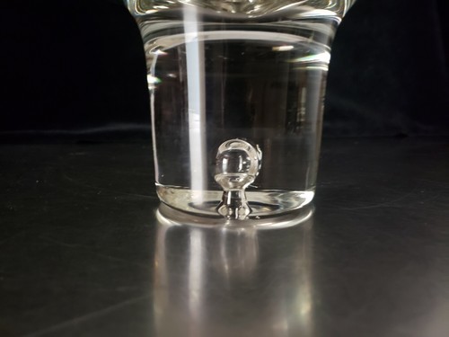 Mid Century Modern Krosno Art Glass Controlled Bubble Pedestal Centerpiece Bowl - Picture 3 of 8