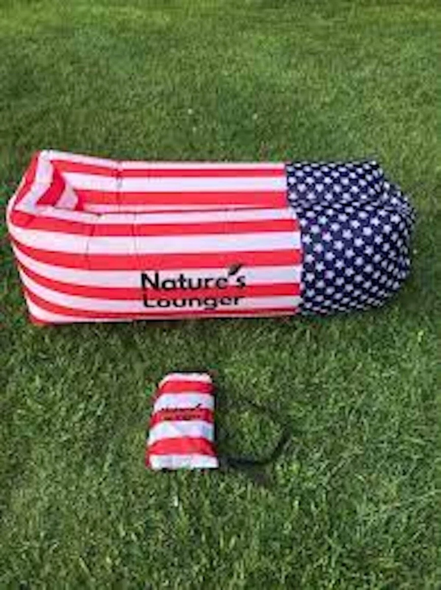 Inflatable Nature Lounger Waterproof Anti Leaking Portable Air Sofa Chair w Bag