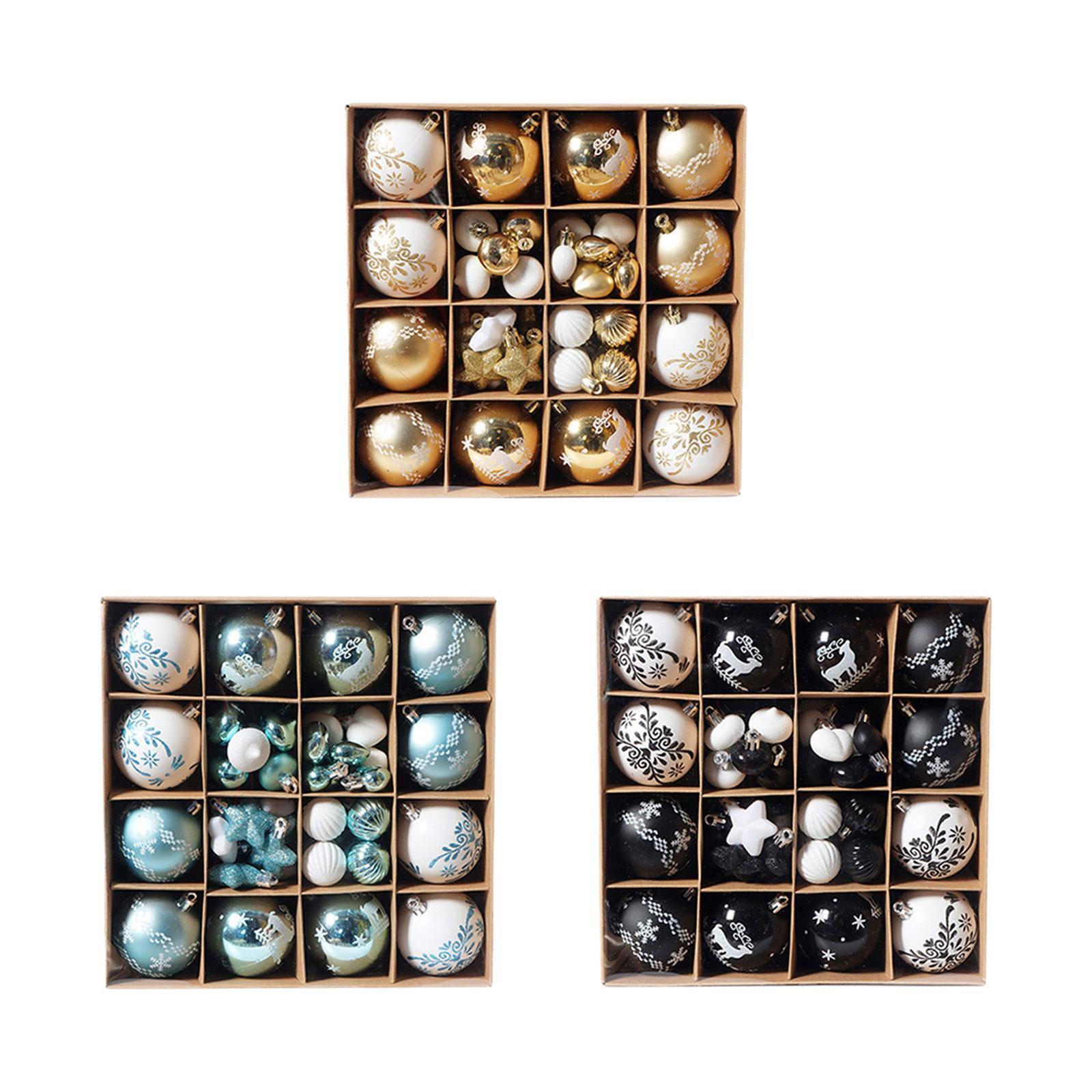 52x Xmas Tree Hanging Decoration Indoor Outdoor Christmas Balls