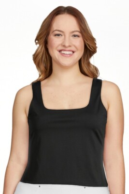 No Boundaries Top Black Double Layer Square Neck Tank Juniors  Size XXXL (21)