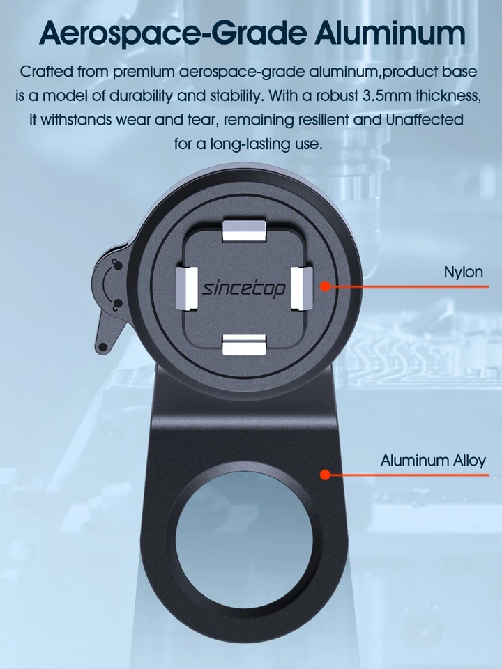 Bike Phone Mount, Aluminum Mountain Road Bicycle Stem Phone Holder Quick Release - Image 4 of 4