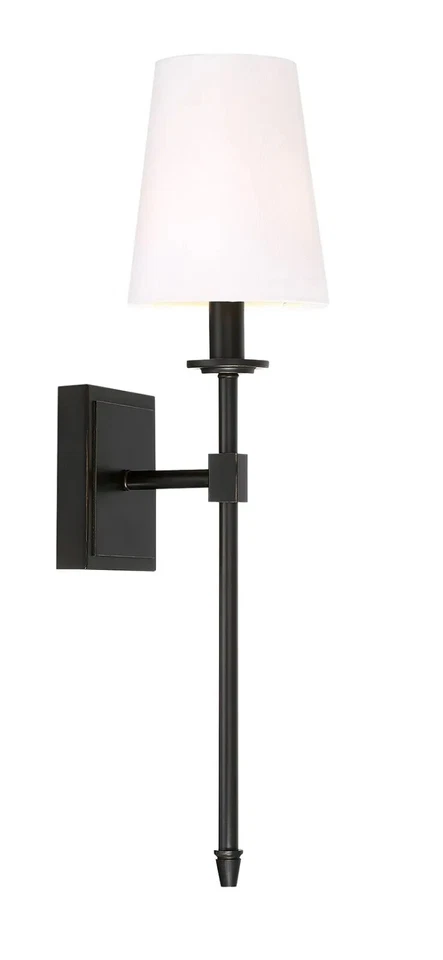 Aplique de pared/luz de pared Kira Home Torche 20" + pantalla de lino color opcional Foto 2 de 4